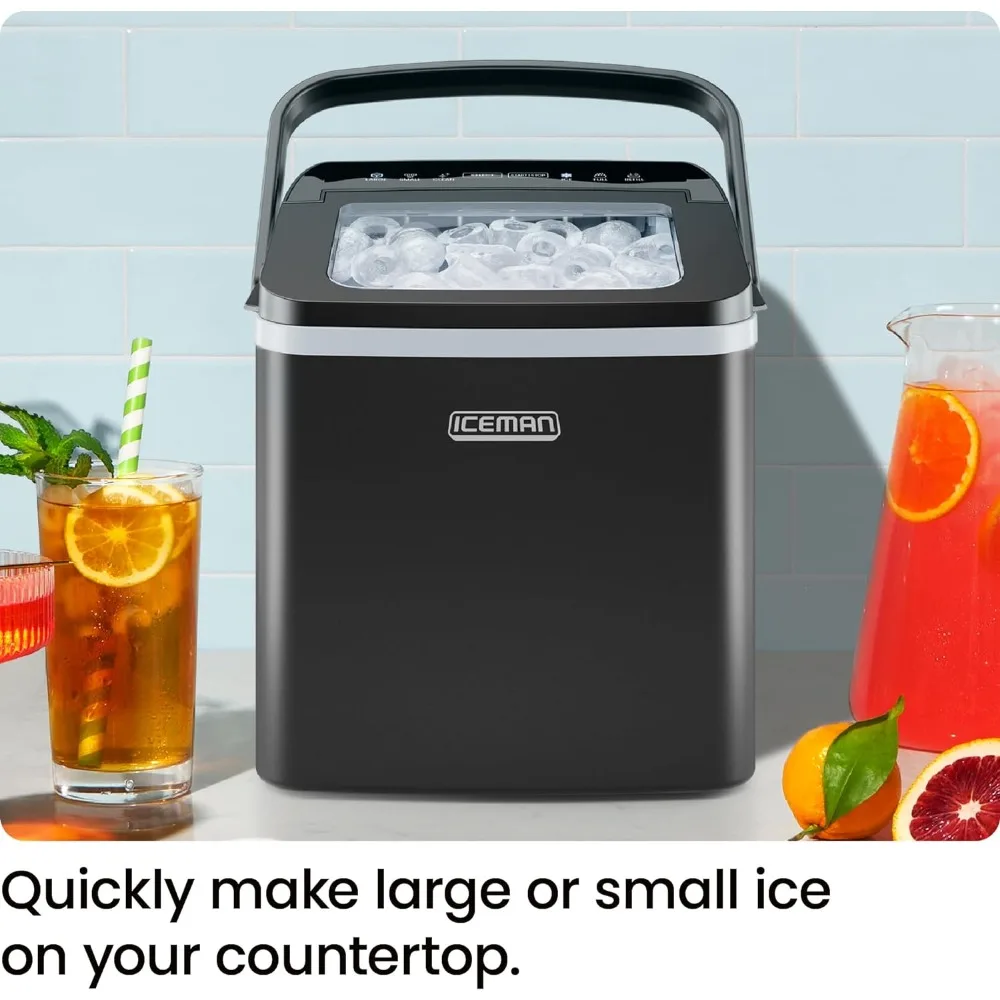 Dual-Size Ice Maker Countertop - Portable Ice Machine, Large and Small Ice Machine Maker with Self Cleaning