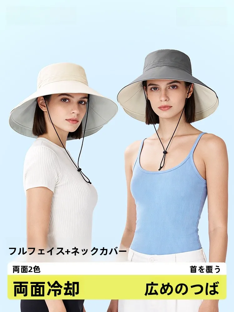double-sided-foldable-lightweight-sun-protection-hat-uv-protection-fishing-cap-face-slimming-hat-spring-summer-nylon-wide-bri