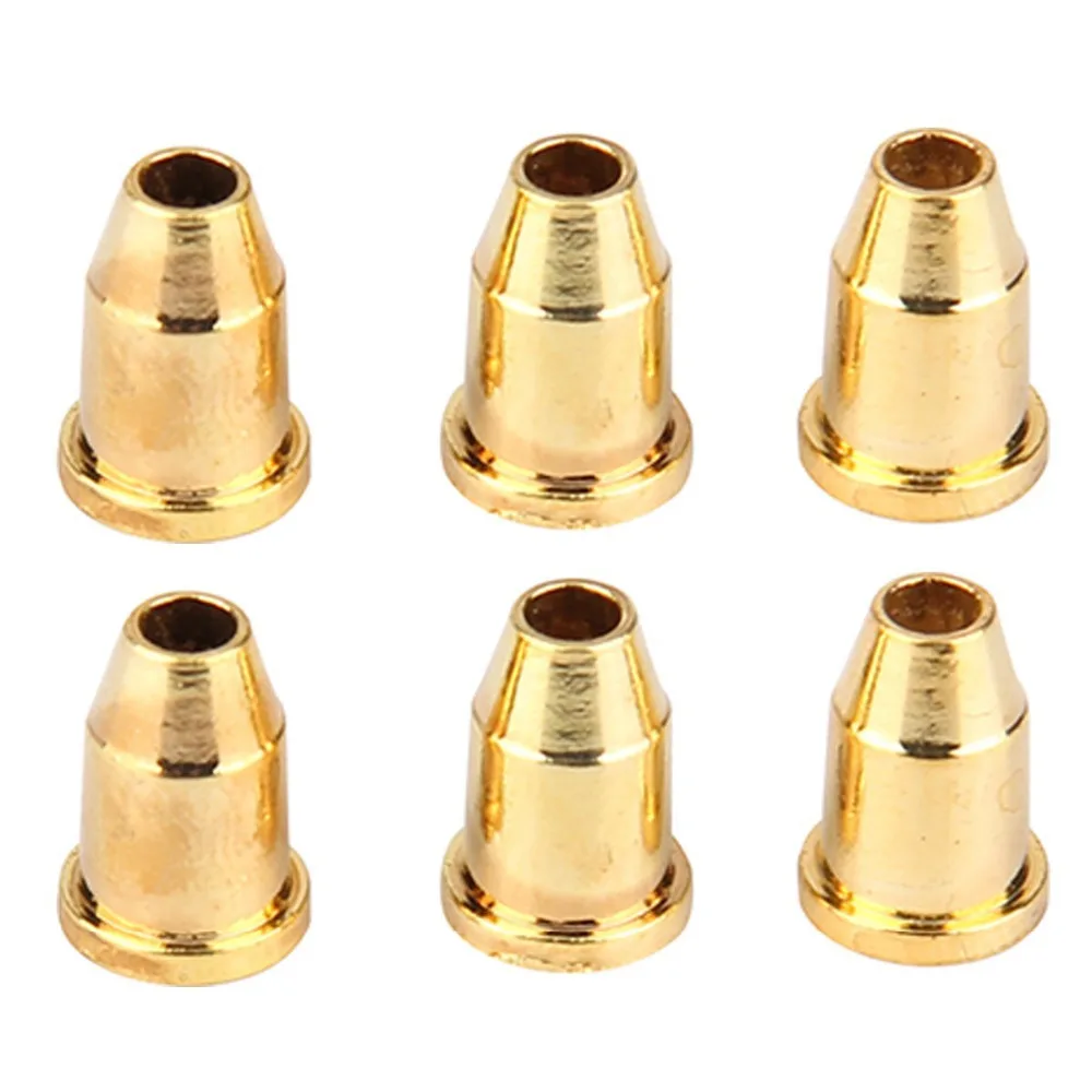 6Pcs Gold Metal String ferrules Bushings For Electric Guitar