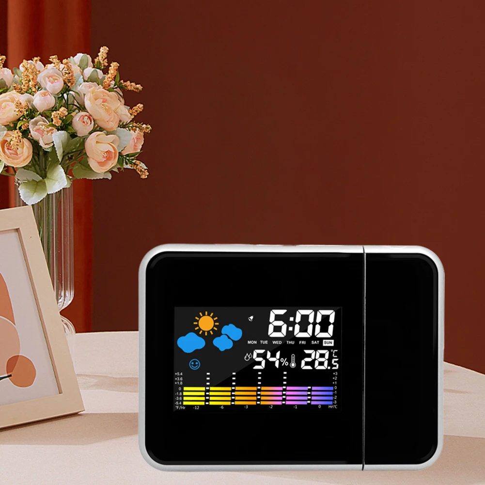 Sveglia digitale a LED con temperatura, funzione snooze, visualizzazione 12/24 ore, calendario, alimentazione a batterie | Leroy Merlin