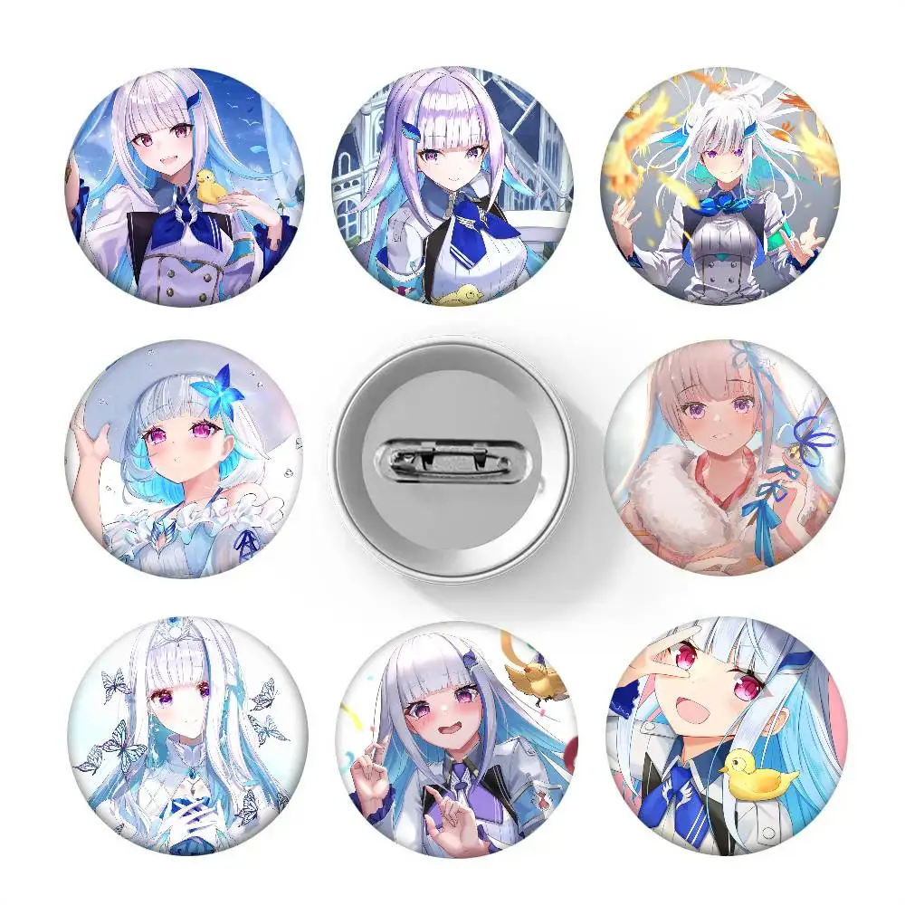 Anime Virtual Idol Lize Helesta Round Badge Creative Brooch Clothing Backpack Accessories Lapel Pin