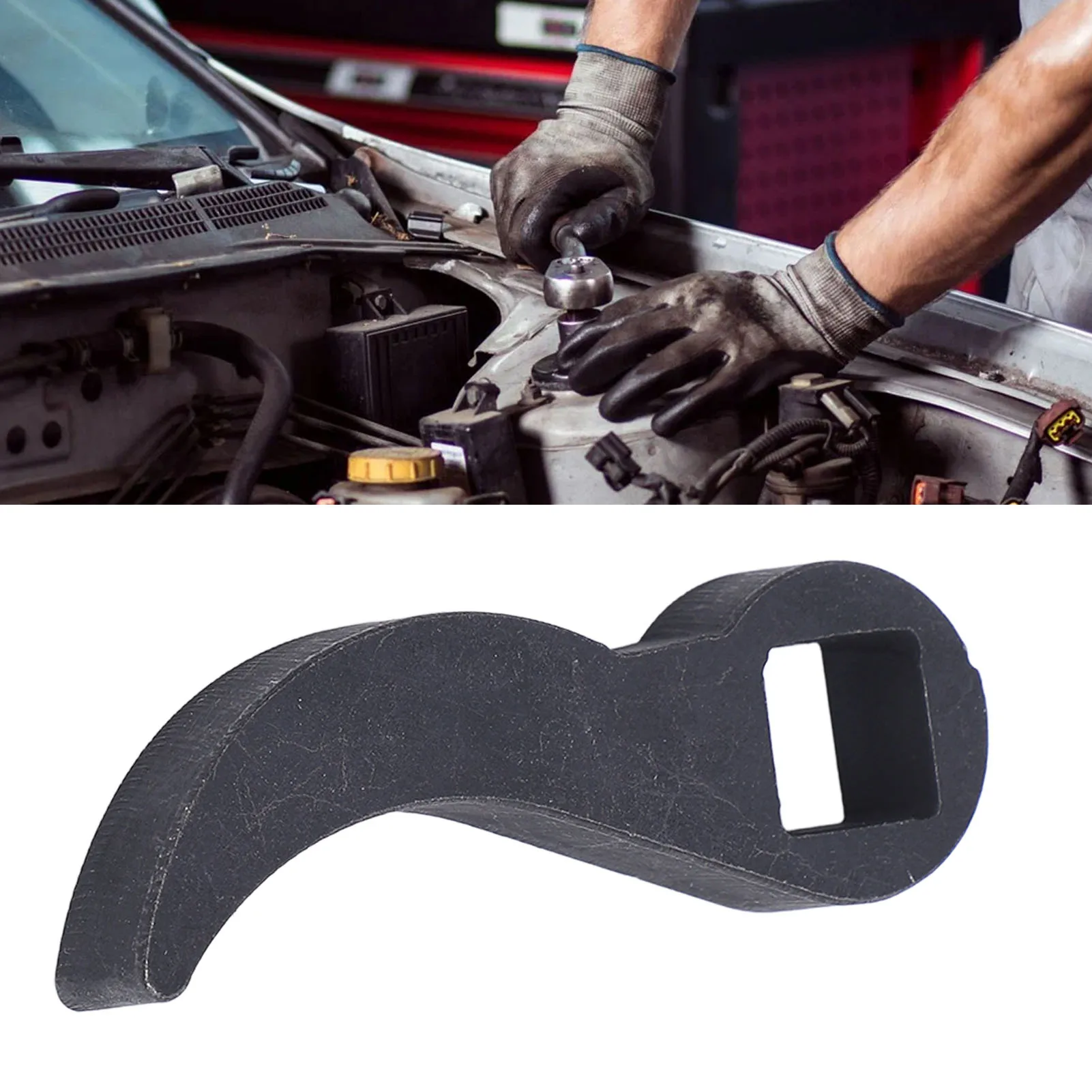 

Ox Horn Pry Bar Wrench – Steel Shaft Removal Tool, Compact Repair Adapter for Half Shafts