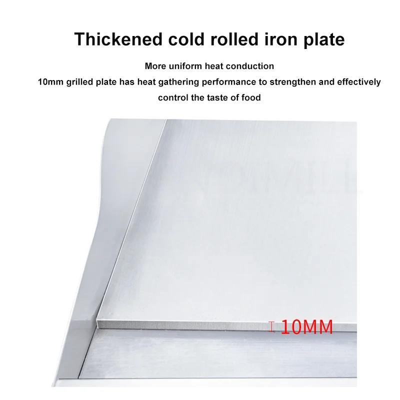 Friteuse à gaz commerciale, machine à steak, équipement de friture de plaques de cuisson, gril Teppanyaki, cadre de préhension de gâteau, crêpes