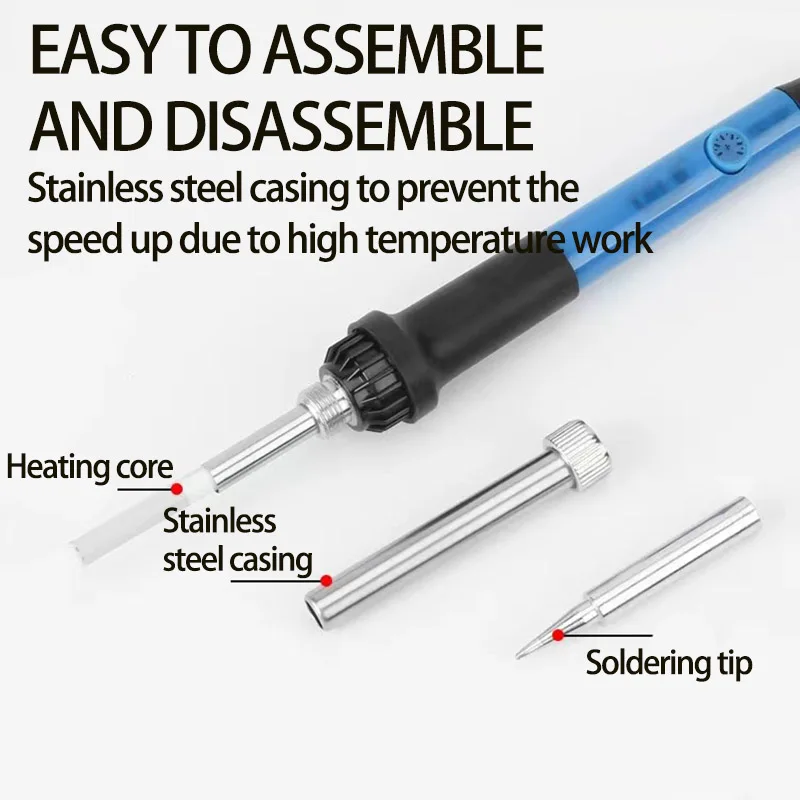 Adjustable Temperature Electric Soldering Iron  200V 60W Welding Solder Heating Nib Repair Tool   soldering iron kit  welding