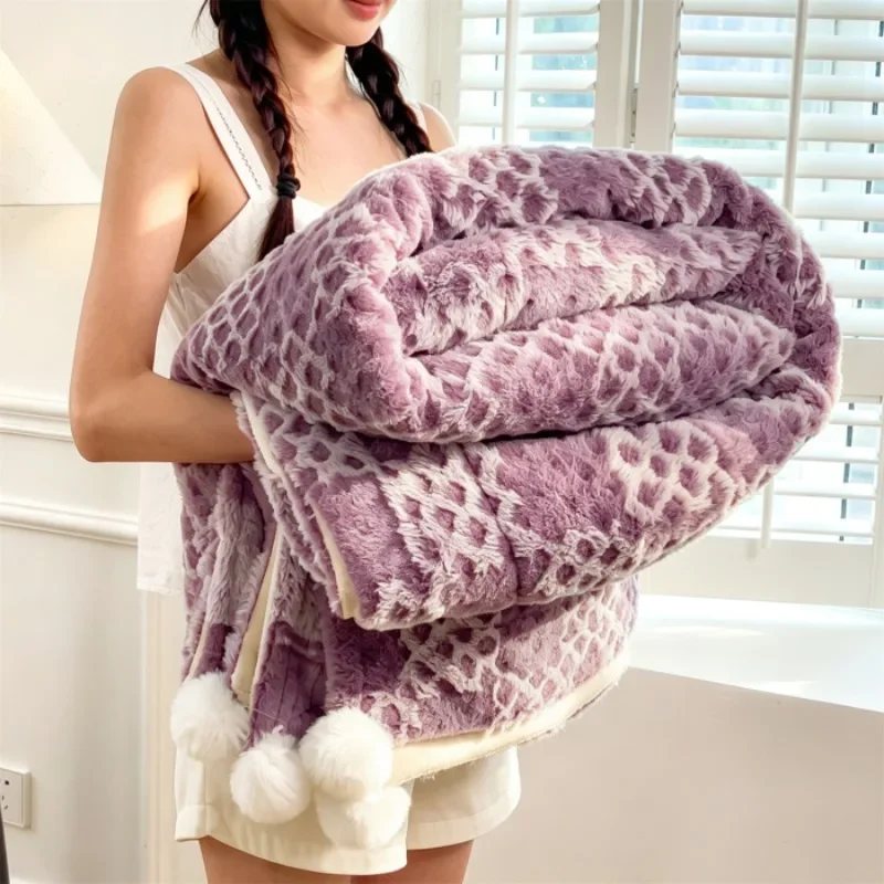 Italian Style Luxury Double-Sided Heavy Weight Throw Blanket Warm Multi-Functional Autumn Winter Warmth Cozy Blanket