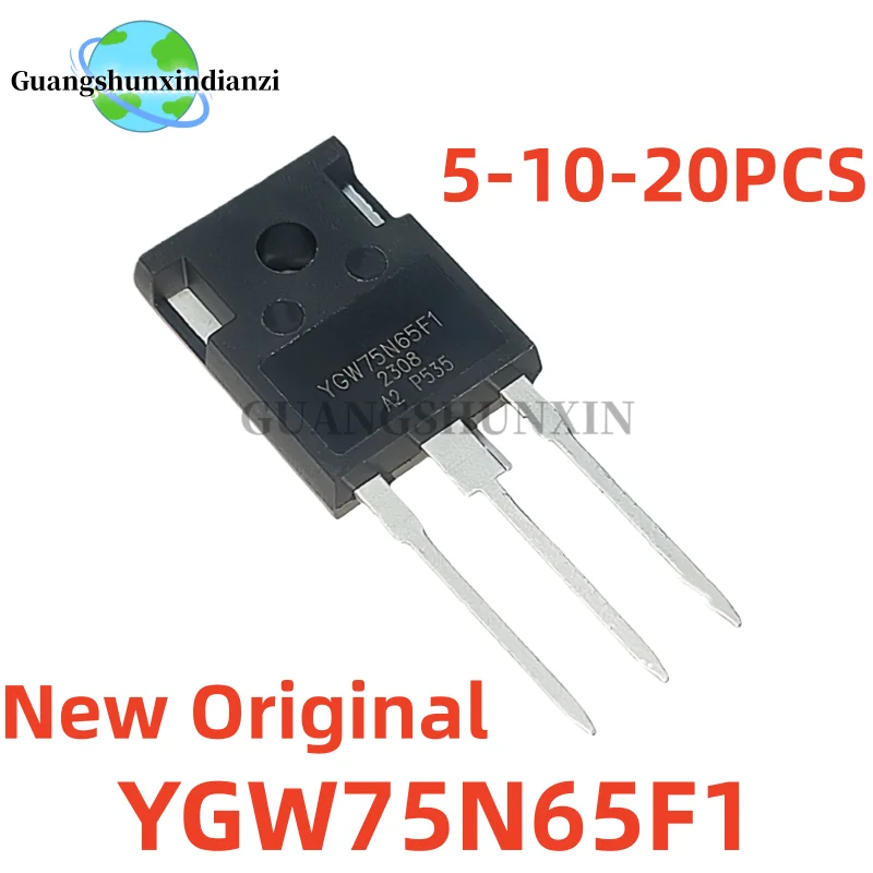 New Original 5-10-20PCS YGW75N65F1 TO-247 IGBT High-power transistor Best Quality In Stock