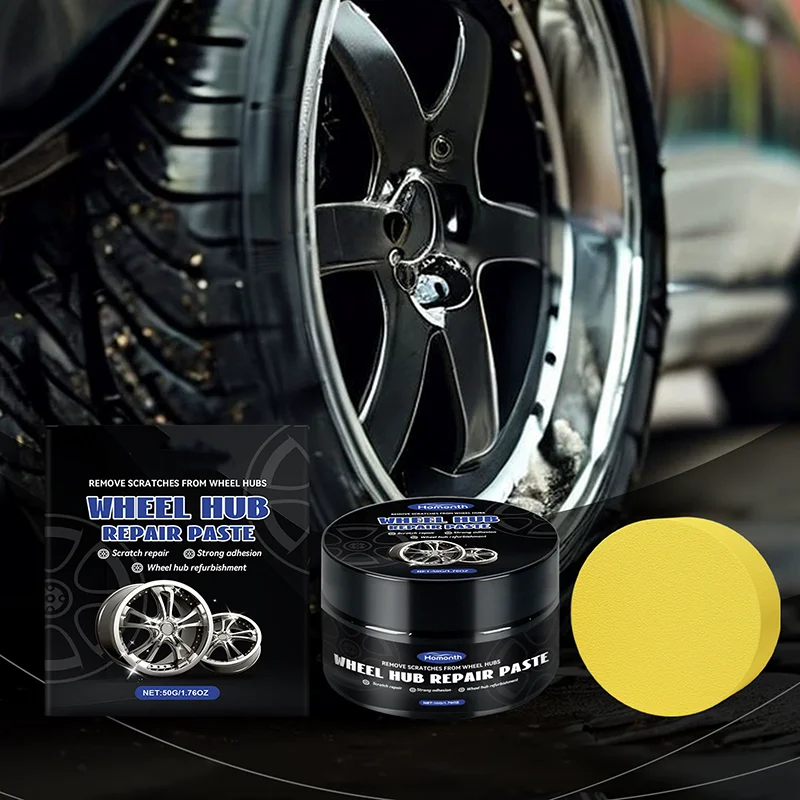 

Паста для ухода за колесами автомобиля, средство для устранения мелких царапин, паста для восстановления колес, полировочное средство, многофункциональное чистящее средство для колес.