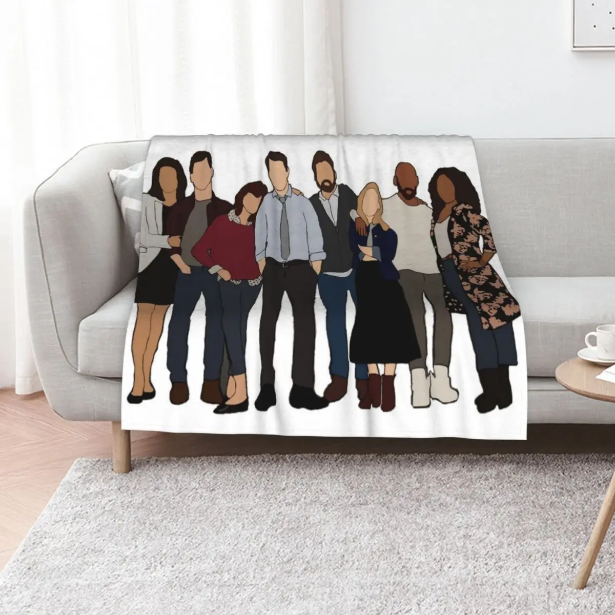 A Million Little Things Drawing Throw Blanket Furrys Picnic Flannel Fabric Extra Large Throw Bed linens Blankets