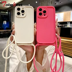 Crossbody Adjustable Lanyard Strap Rope Case For Huawei Honor 200 100 90 80 70 60 Pro Lite Pro Silicone Cover
