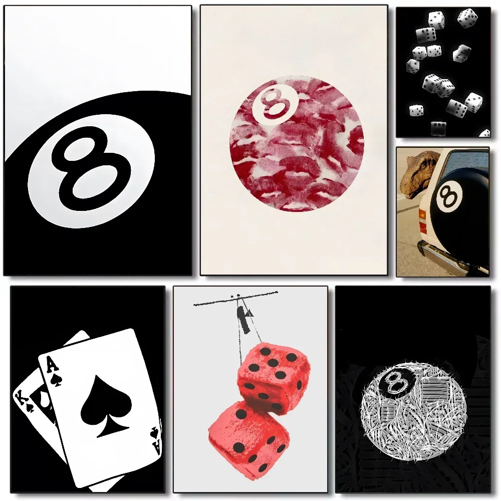 Schwarz-Weißes No-Ball-Kunstposter, Ästhetisches Leinwandgemälde, Poster und Drucke, Wandbild für Schlafzimmer und Heimdekoration