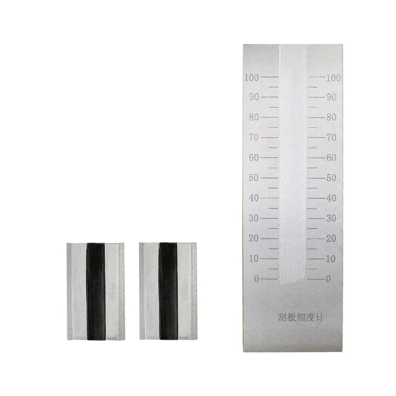 Scraper Fineness Meter Single-Groove Double-Groove Coating Particle Fineness Plate National Standard QXD Fineness Meter 0-25