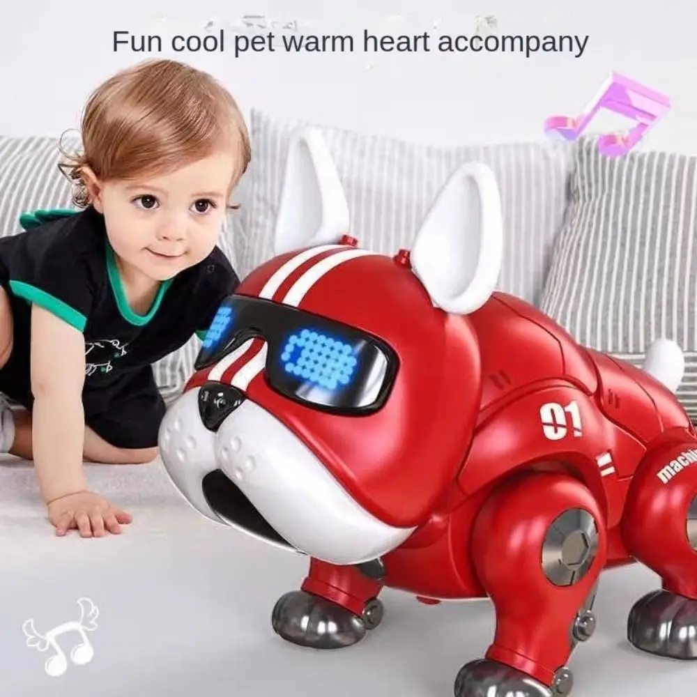 Perro Robot inteligente eléctrico, mascota Virtual inteligente, perro violento, Robot con luz, Educación Temprana, música, perro, juguetes para niños