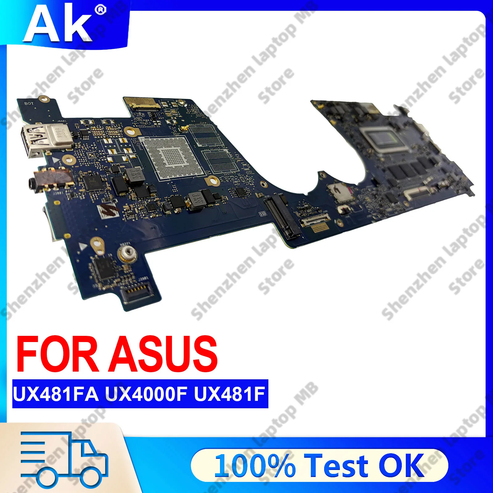 UX481FA Laptop-Mainboard für ASUS ZenBook Duo UX481FL UX481F UX4000F Hauptplatine 10. Generation I3 i5 i7 getestet OK schneller Versand auf Lager