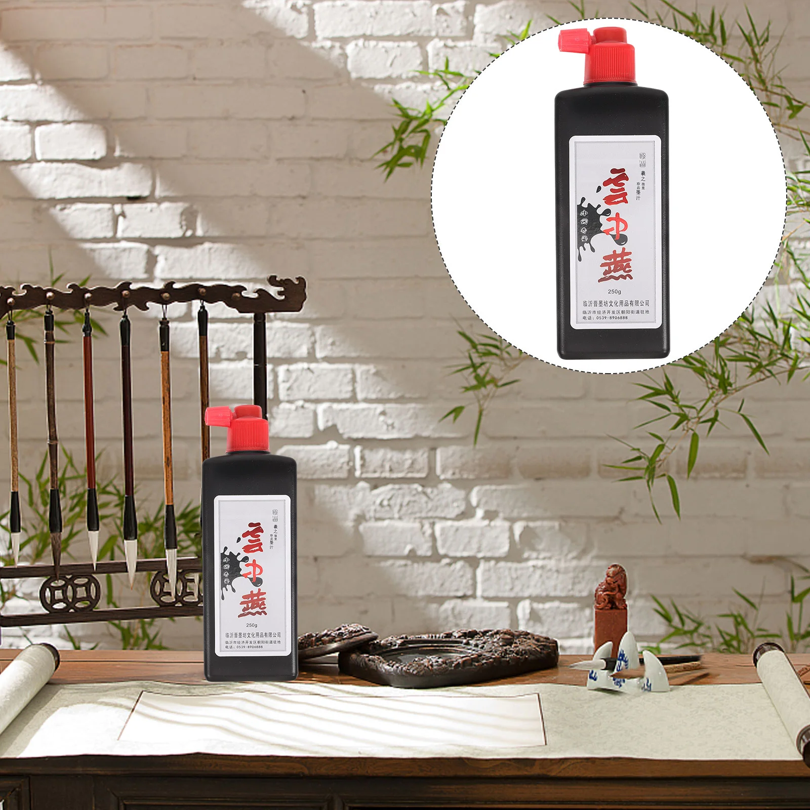 1 Bottle Chinese Calligraphy Ink Portable Painting Ink For Home Office Desk Art Practice Students Writing Training Teaching