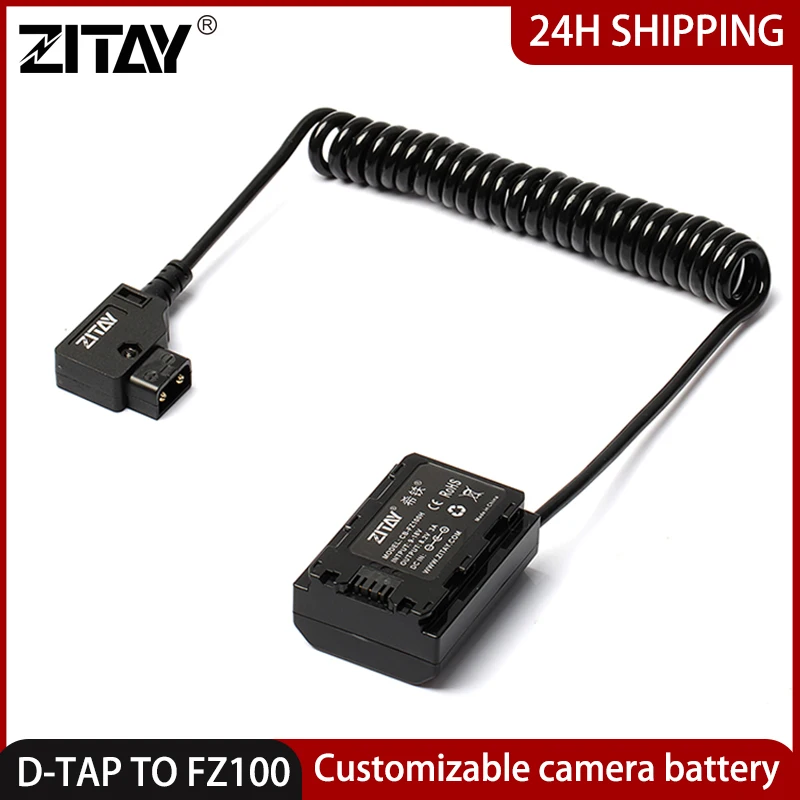 ZITAY D-TAP to NP-FZ100 Camera Dummy Battery for Sony Alpha A7III A7R III A9 A7R IV Alpha 9 II A9R A9S A7R3 A7S3 Led Light Power