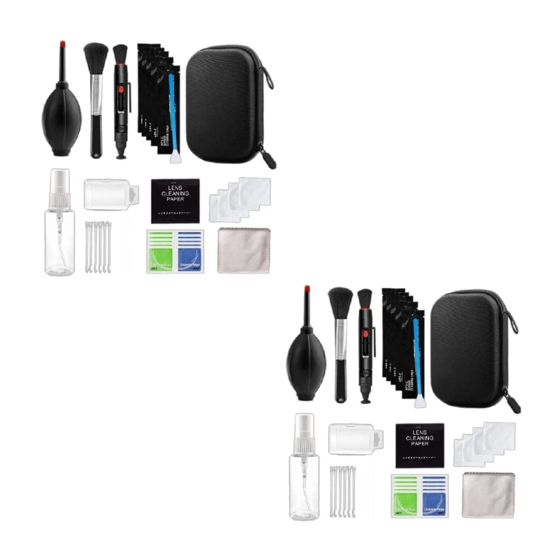 Professional DSLR Camera Cleaning 29-in-1 Camera Cleaner Set Cleaning Swabs Cleaning Pen Dust Blower for Sensor Lens 448F