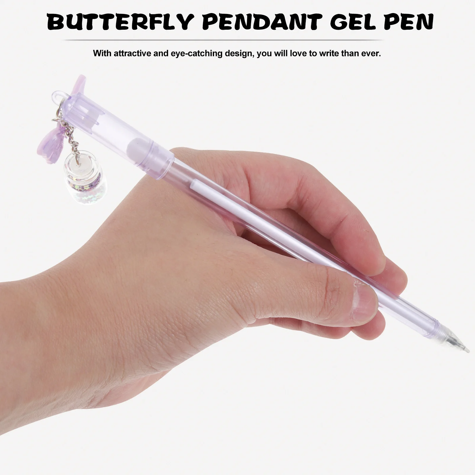 

15pcs Butterfly Pendant Gel Pens Water-Based Ink For School Office Journaling Drawing Writing Study Roller Pen Practical Gel Pen