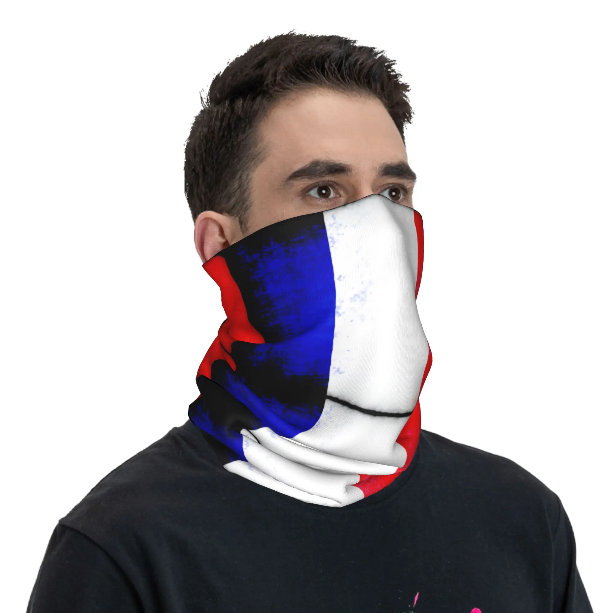 

Outdoor Sports Balaclava Flag of France Bicycle Mask Soft Motorcycle Face Cover Mask Trendy Running Travel Anti-UV Scarf Bandana