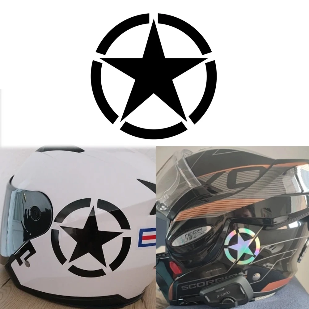 

1pc Army Five-pointed Star Refit Stickers Motorcycle Stickers for Fuel Tank Fender Waterproof Racing Helmet Creative Car Decals