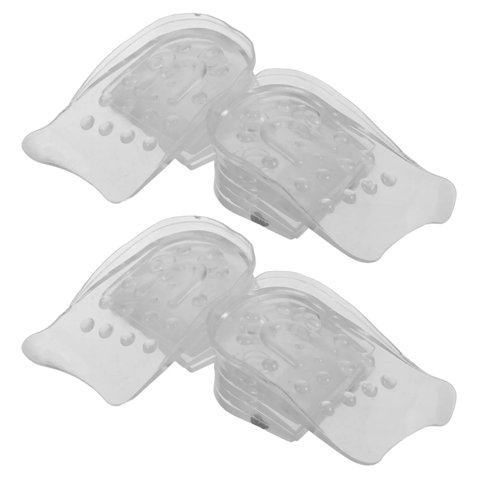 

2Pairs Transparent Silicone Height Increase Insoles Adjustable 5-Layer Heel Lift Pads Invisible Shoe Inserts for Men Women
