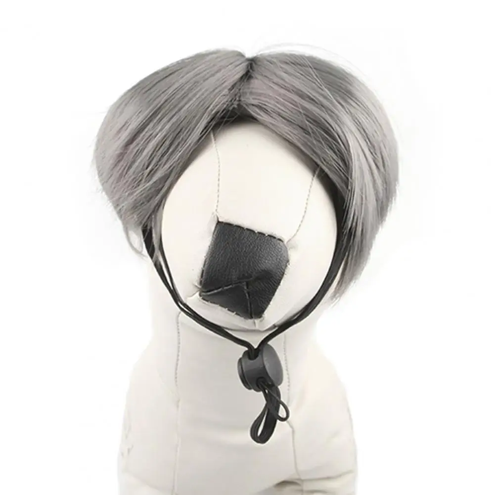 

Парик для собак, парик для домашних питомцев «сделай сам», забавные парики для косплея, костюм, головной убор для кошек и собак, регулируемая эластичная лента, дизайн «сделай сам» для котят