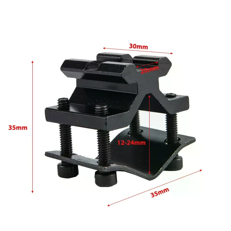Tactical Adjustable Rail 20mm Barrel Mount Adapter for Scope Flashlight Laser