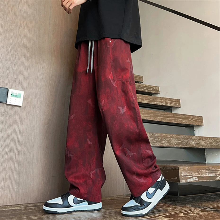 Vintage Camouflage Cargo Pants Men Plus Size 8XL Straight Pants Fashion Casual Loose Trousers Male Big Size 8XL