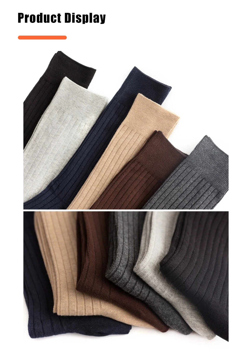 Herren-Kleid, lange Socken, Übergröße, Baumwolle, einfarbig, gestreift, Business, elastisch, ohne Knochen, atmungsaktiv, schweißabsorbierend, Socken für Herren – Detail 2