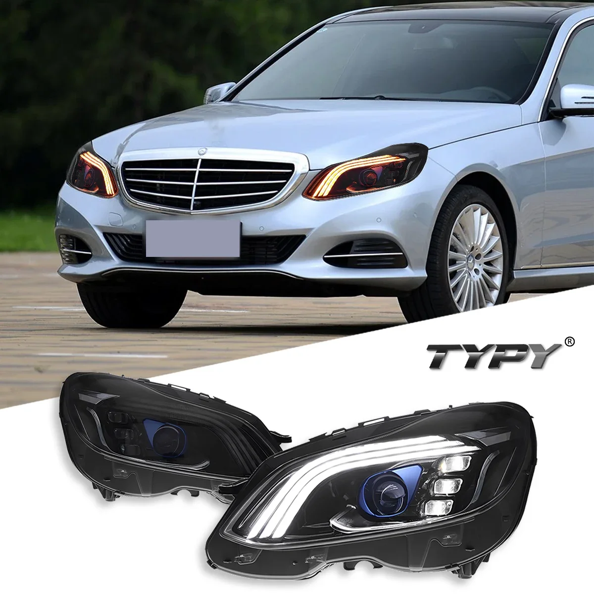 

Auto Accessories Car For Benz E-Class W212 Headlight 2014-2015Upgrade Modified to New DRL Dynamic Turn Signal LED Headlight
