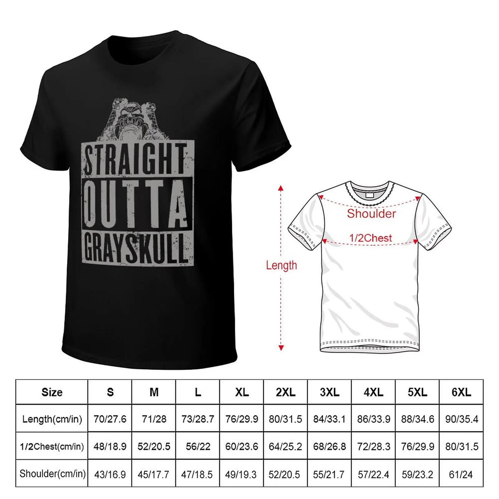 Straight Outta Grayskull T-Shirt summer top vintage t shirts anime figures T-shirt men