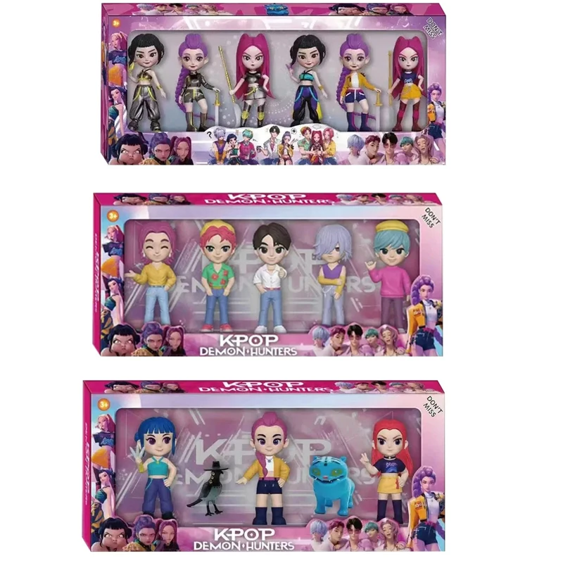 

2026 Hot Kpop Devil Hunter Rumi Zoe Mira anime polyvinyl chloride character collection desktop trinkets Childrens Gift