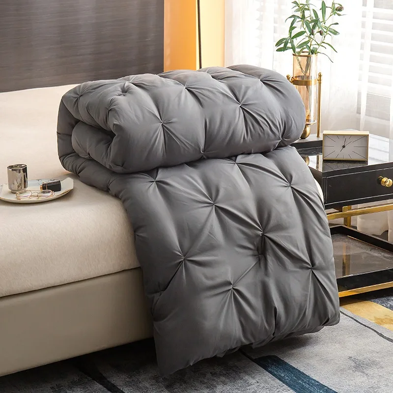 لحاف زهرة ملتوية Queen KingLightweight رقيق مريح للتنفس لحاف شتوي ناعم دافئ جدًا 220x240 بطانية لحاف