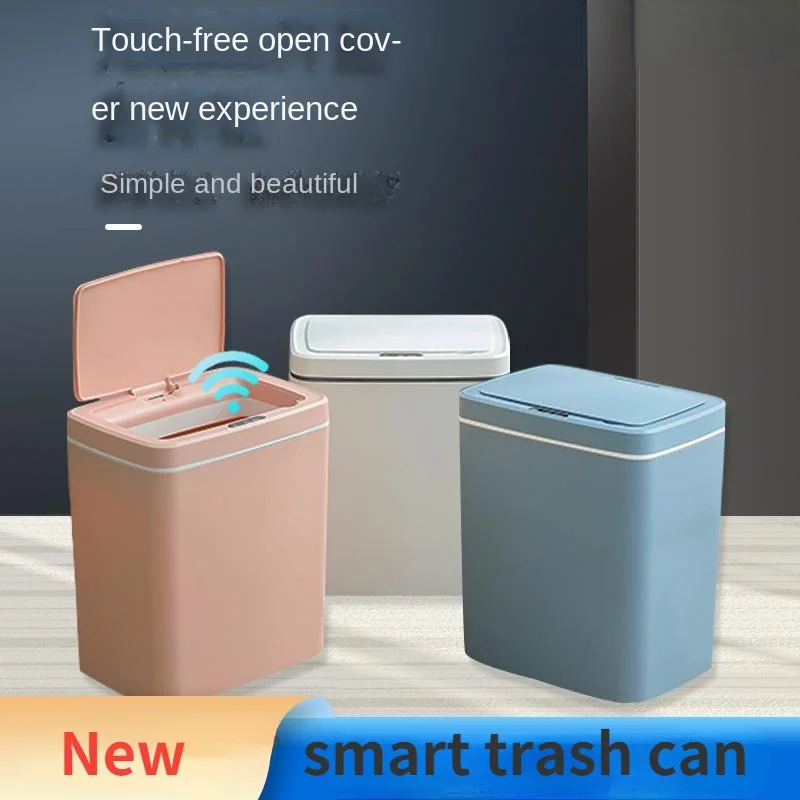 14L/16L Smart Trash Can Automatic Induction Trash Can Electric Touch Trash Can Kitchen Practical Trash Can for Garbage Storage