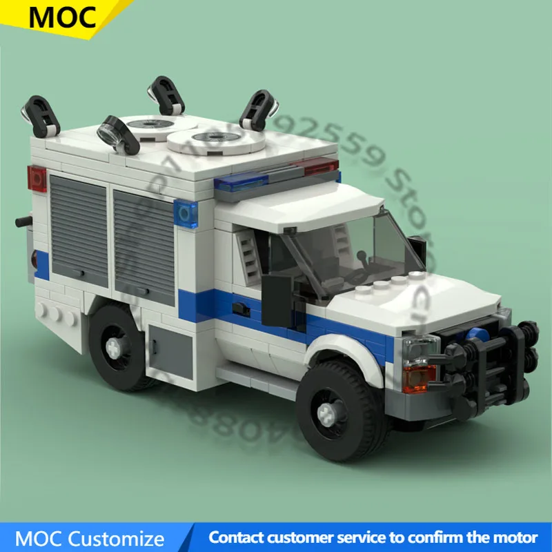 

373 PCS Transport Car Animal Control Truck MOC Customize Modular Building Block Creative Design Model DIY Toy Birthday Gift