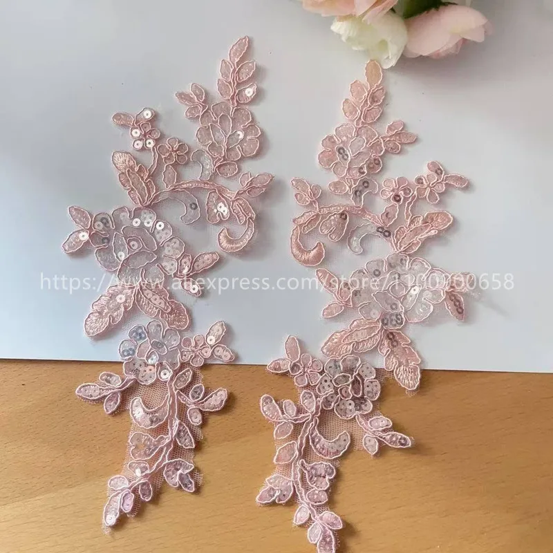 20 Stück. Funkelnde Pailletten Bestickte Spitzenapplikationen, Nähzubehör, DIY Handgemachte Blumen, Dekorative Aufnäher – Detail 6