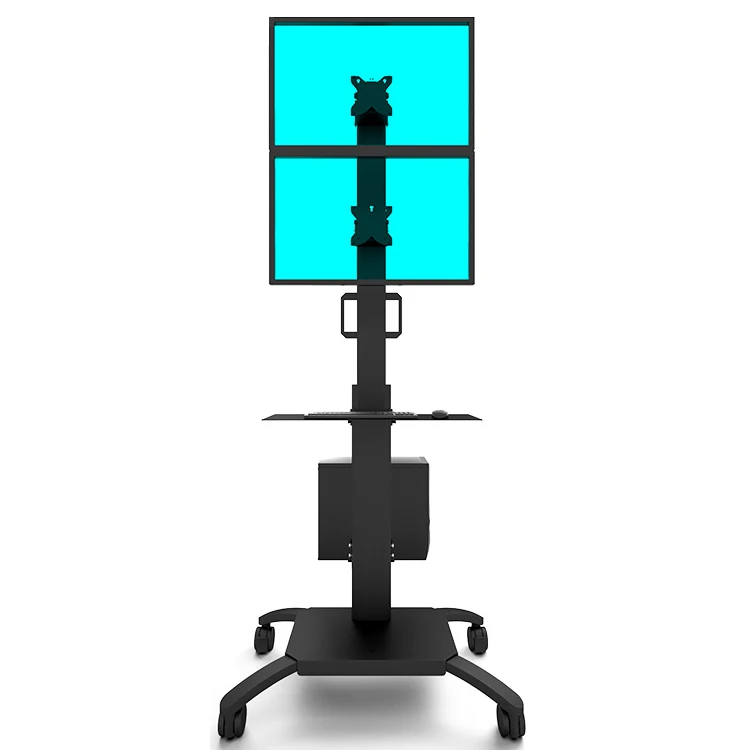 F2V Tv Stand BEWISER Professional Tv Bracket Cart with Mount Rolling Tv Cart With Mount Wheels
