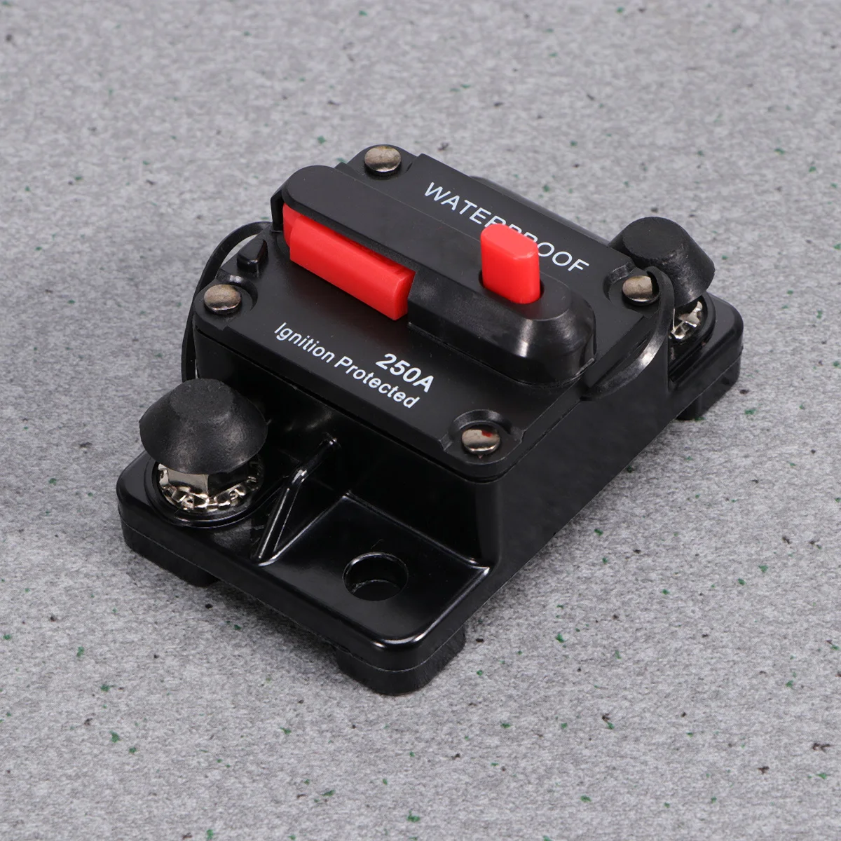 

250A High Amp Manual Reset Waterproof Circuit Breaker Switch Dual Stud Black For Electrical Appliance Protection High Current