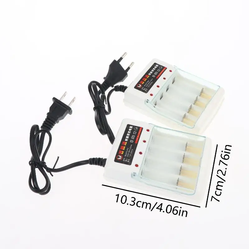 4 Slot 1.2V AA AAA Battery Charger With Cover Independent Charging EU/US Plug For Rechargeable Batteries