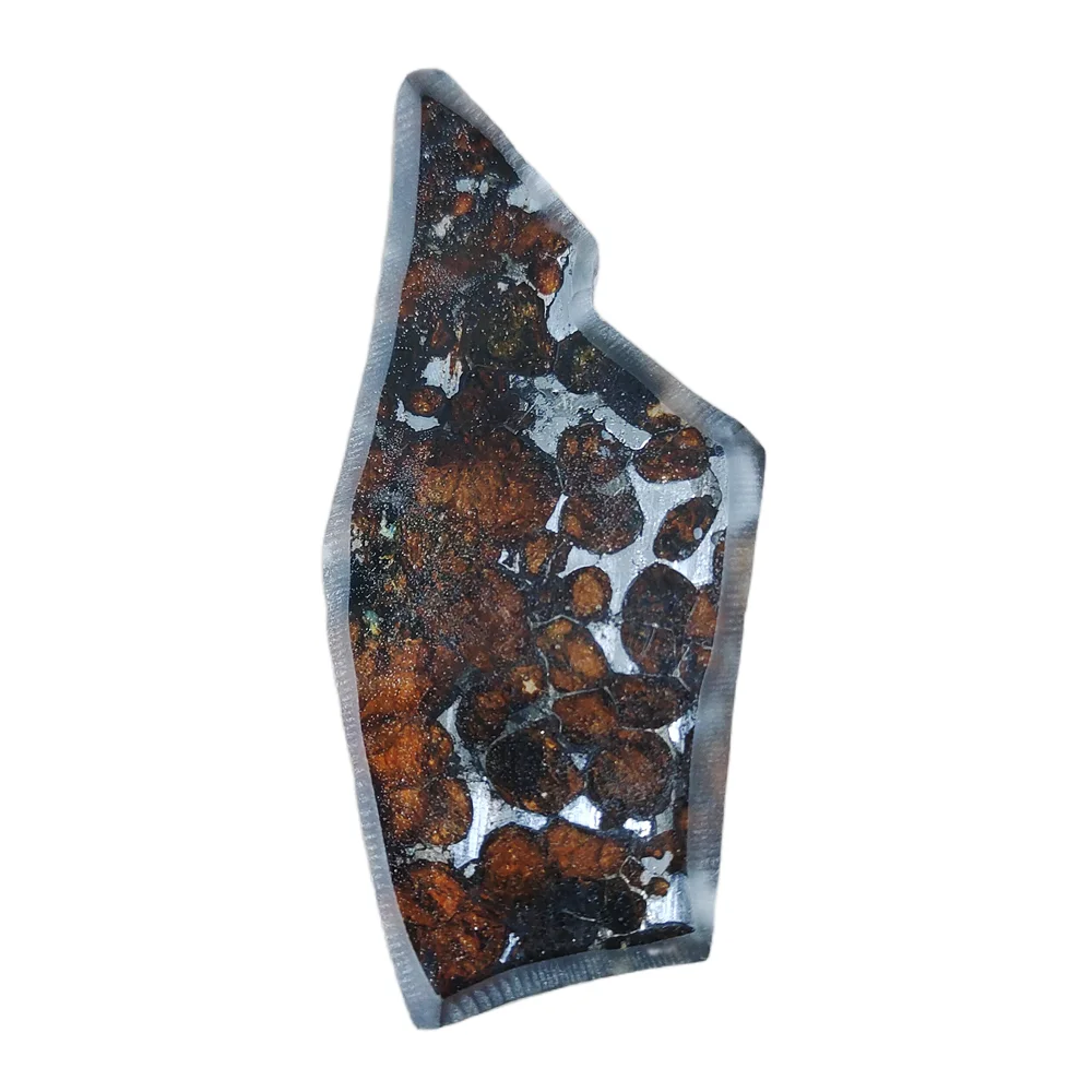 23.6gSERICHO Pallasite Olive Meteorite Specimen Natural Meteorite Material Sliced - From Kenya - TA270