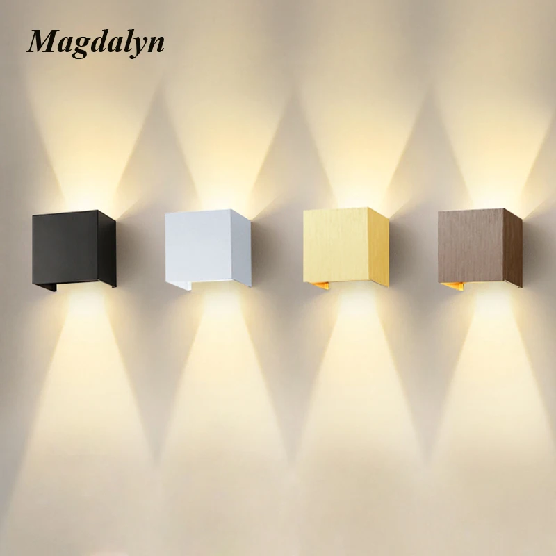 Magdalyn กลางแจ้งโคมไฟผนัง Cube Vintage Sconce ระเบียงการตกแต่งบ้านโมเดิร์น Patio ภายในไฟ Led กันน้ำ