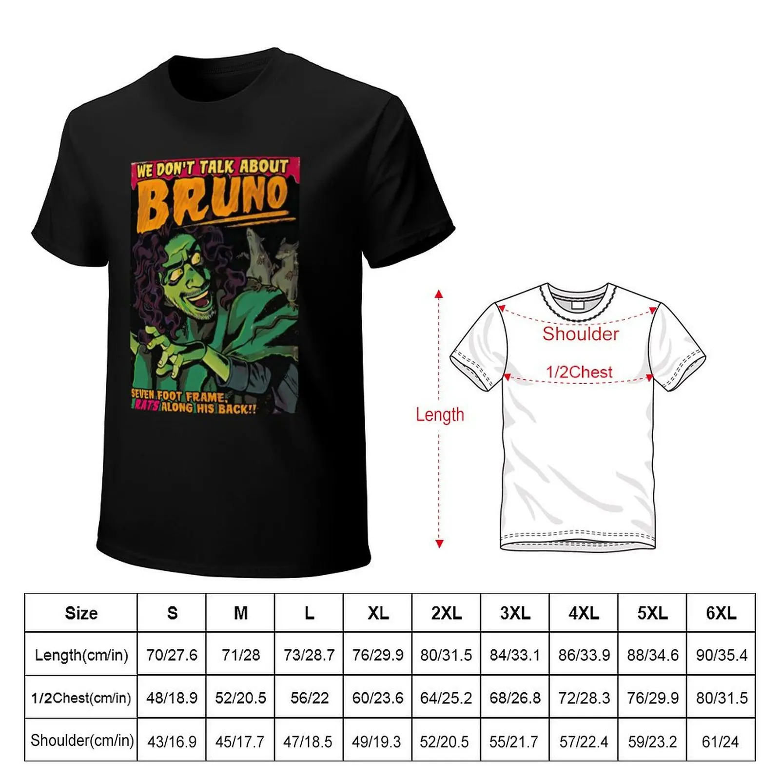 We Don't Talk About Bruno Seven Foot Frame Rats Along His Back T-Shirt Work Basic Short Sleeve Top