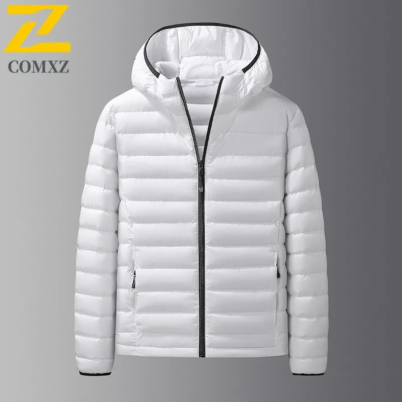 

COMXZ брендовая роскошная куртка для хлеба, повседневная одежда, красивая модная классическая лыжная стеганая куртка с капюшоном, снежная минималистичная мужская зимняя подкладка