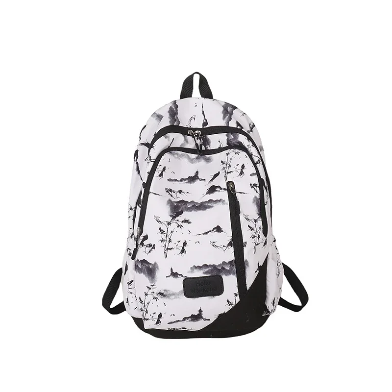 Neue Nylon Reiß verschluss chinesischen Stil Schult aschen Hochleistungs-Mode Rucksack 2024 Hot Sale Einfachheit Taschen für Mädchen und Jungen