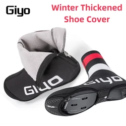 GIYO-cubiertas cálidas para zapatos de montar en invierno, forro polar grueso a prueba de viento, resistente al desgaste, cubiertas universales, equipo de ciclismo para deportes al aire libre