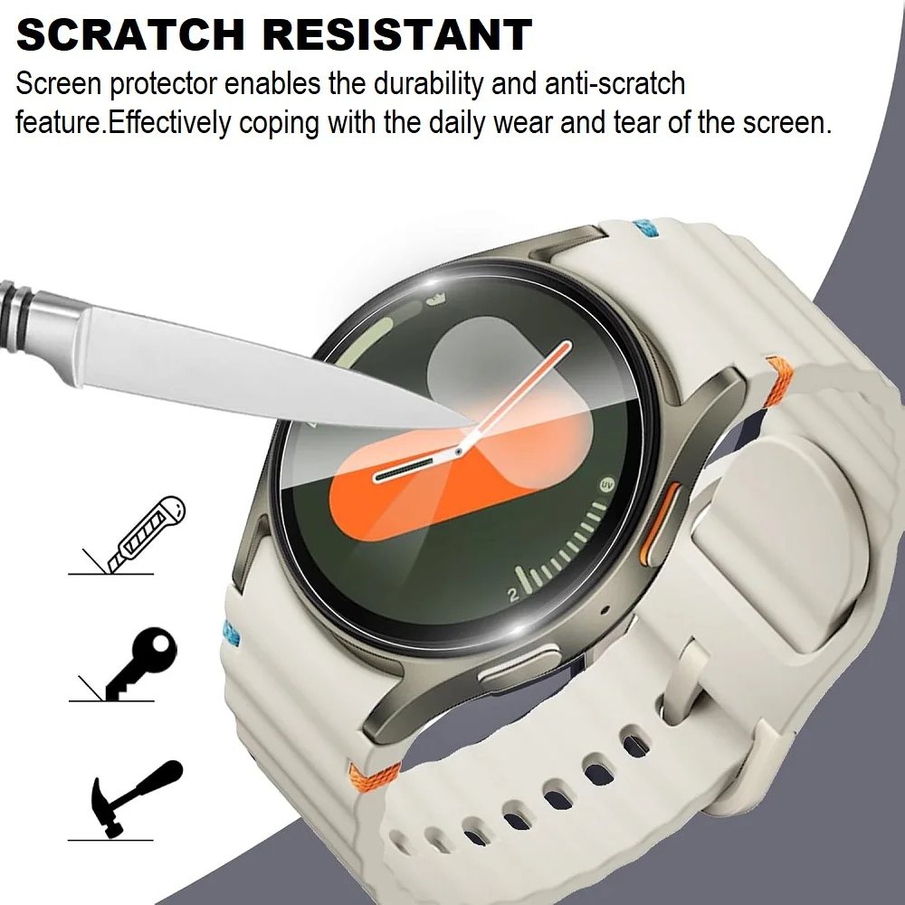 Защитная пленка для экрана Samsung Galaxy Watch 7, 5 шт., 44 мм, 40 мм/ультра 47 мм, умные часы, закаленное стекло, защитная пленка от царапин