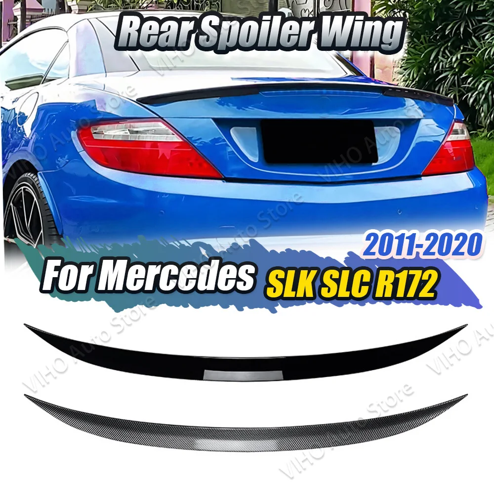 

Комплекты кузова хвостового крыла, внешняя часть, глянцевый черный для Mercedes Benz SLK SLC R172 2011-2020, задняя отделка спойлера автомобиля, отделка задней губы багажника