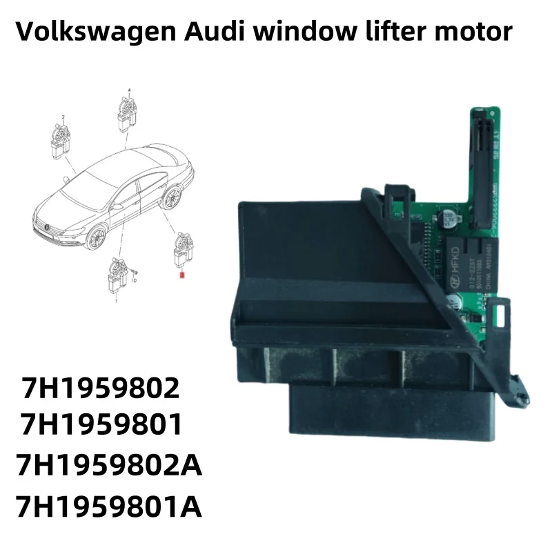 Regulador de ventana, motor de puerta para VW Transporter Campmobil-T5/T6/Typ2/Transp./LT 7H1959801 7H1959802 7H1959801A 7H19598