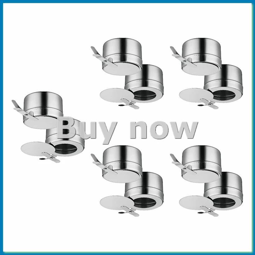 10Pack Stainless Steel Fuel Holders, Chafing Fuel Holders with Cover, Fuel Holder for Chafing Dish, and Buffet, Barbecue-ABHG