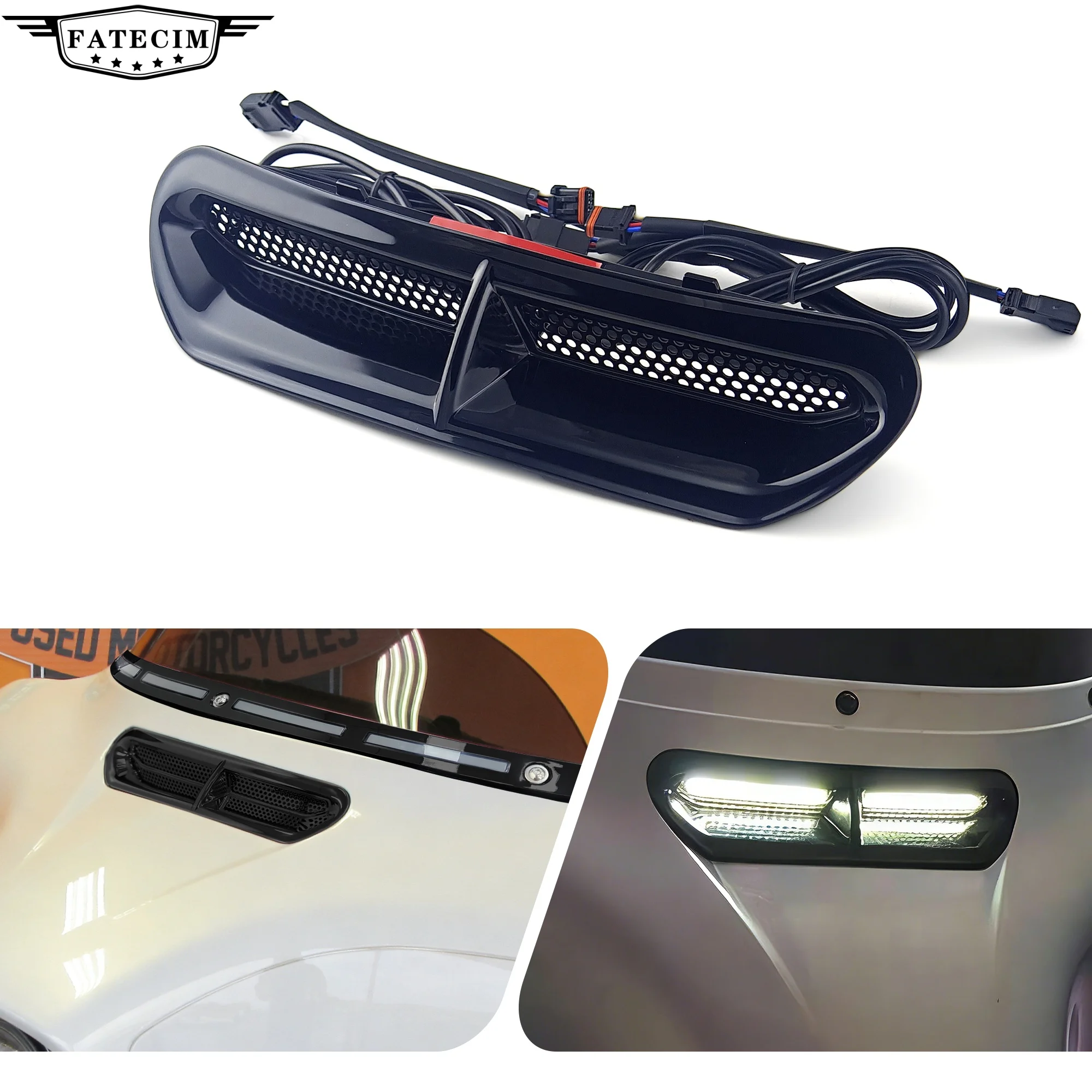 LED-Lüftungsblenden-Blinkleuchte Street Glide Einsatzleuchte für Harley 2014-23 Touring Street Glide Electra Glide Ultra Limited FLHX FLHT