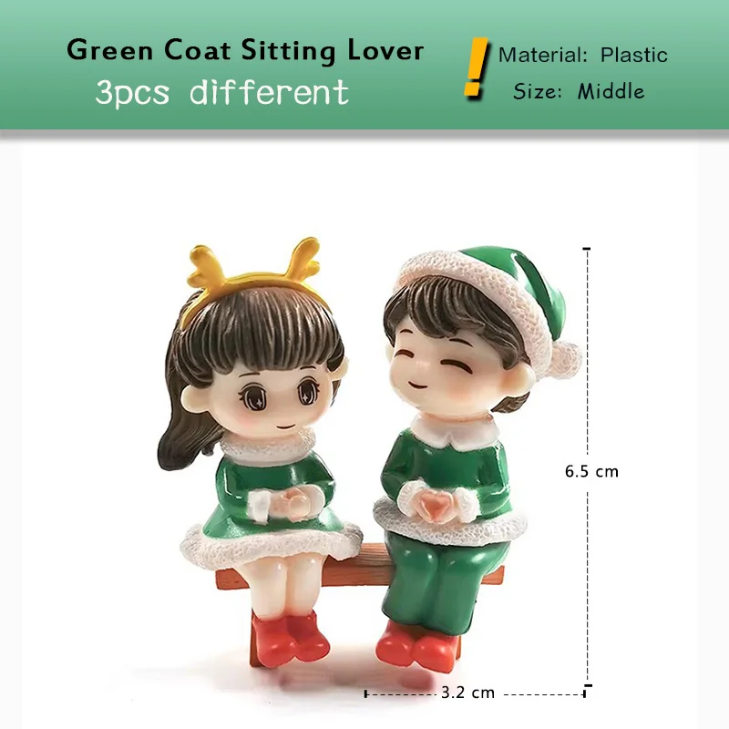 New Christmas Lover Santa Claus snowman Deer miniature figurine Model home fairy garden decoration accessories modern